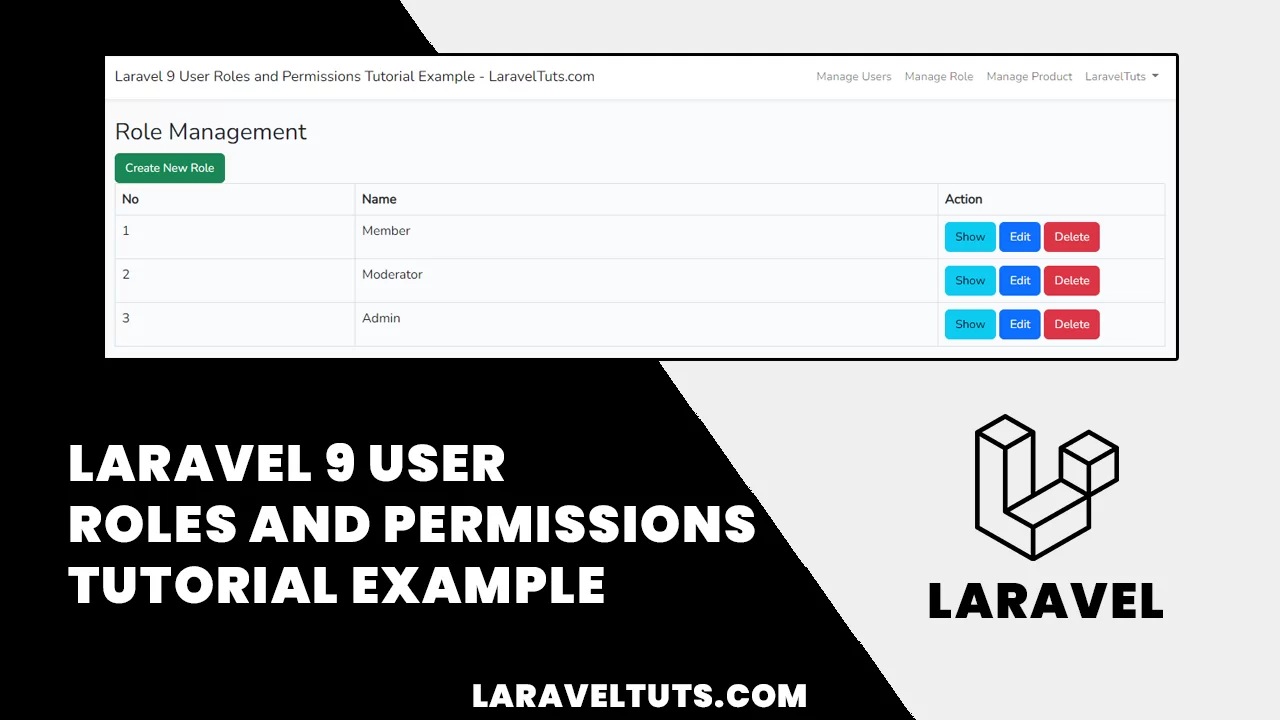 Laravel 9 User Roles and Permissions Tutorial Example