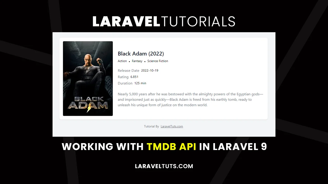 Working with TMDb API in Laravel 9