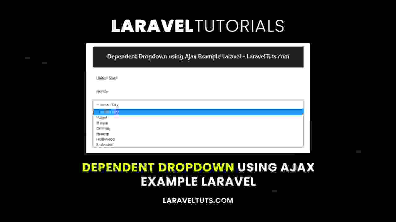 Dependent Dropdown using Ajax Example Laravel